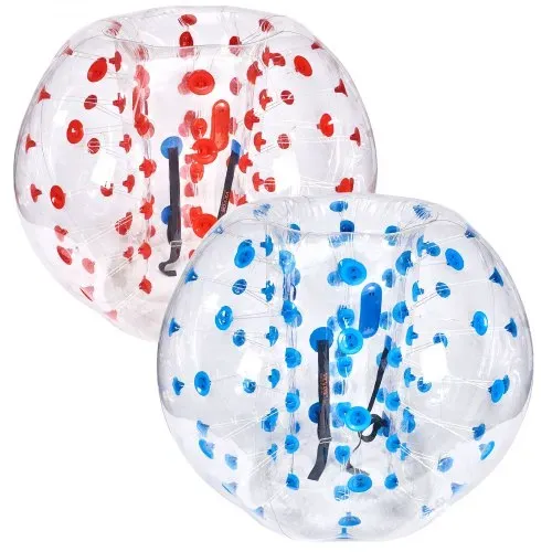 VEVOR 2 x 1,5m Bumper Ball Bubble Soccer Zorb Aufblasbarer Stoßball Blau + Rot – Bild 10