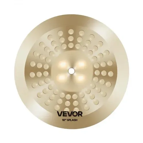 VEVOR Beckenset 4-teilig 254mm Splash 355mm HiHat 400mm Crash 505mm Ridebecken (10 14 16 20 Inches) – Bild 9