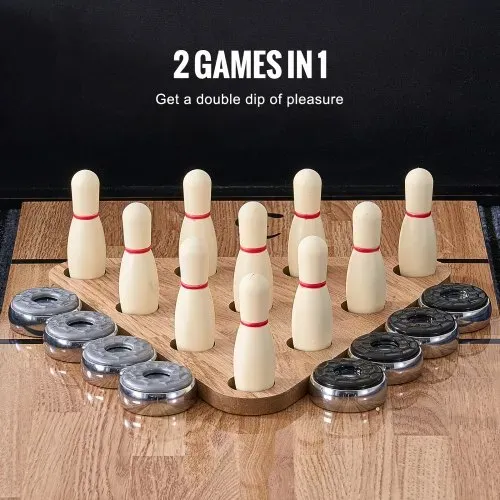 VEVOR Shuffleboard-Tisch 2 in 1 Shuffleboard Bowling-Kombispiel-Set 274cm – Bild 2