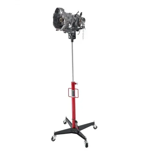 VEVOR hydraulischer Wagenheber Getriebeheber mit 500 kg Hubkapazität, Teleskop-Getriebeheber mit Pedal, 360°-Schwenkrad, 127-202 cm Hubhöhe, Hebezeug für Garage / Werkstatt Rot + Schwarz – Bild 9