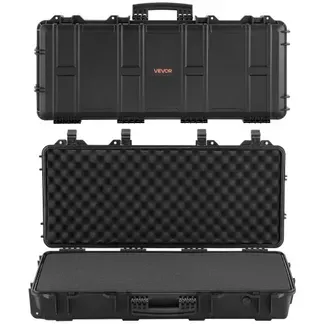 VEVOR Waffenkoffer mit Hartschale für Langwaffen, abschließbarer Gewehrkoffer mit vorgeschnittenen Schaumstoffen, Langwaffenkoffer Waffenaufbewahrung rollbar IP67 wasserfest, 97,8 x 42 x 17,3 cm Schwarz VEVOR Waffenkoffer mit Hartschale für Langwaffen, abschließbarer Gewehrkoffer mit vorgeschnittenen Schaumstoffen, Langwaffenkoffer Waffenaufbewahrung rollbar IP67 wasserfest, 97,8 x 42 x 17,3 cm Schwarz