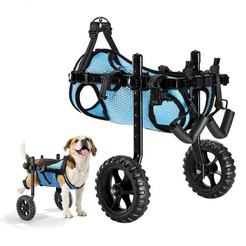 VEVOR Hunderollstuhl für Hinterbeine, verstellbarer Haustierrollstuhl, leichter Hundewagen mit stoßdämpfenden Rädern, Gehhilfe für behinderte, gelähmte, verletzte Hunde bis 10 kg, S VEVOR Hunderollstuhl für Hinterbeine, verstellbarer Haustierrollstuhl, leichter Hundewagen mit stoßdämpfenden Rädern, Gehhilfe für behinderte, gelähmte, verletzte Hunde bis 10 kg, S