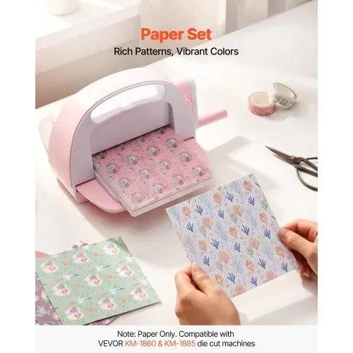 VEVOR Scrapbook-Papier, 72 Blätter 152×152 mm, Gemischtes Bastelpapier für VEVOR Stanz- & Prägemaschinen, Gemustertes Design für Dekorationen, Scrapbooking, Kartenherstellung & DIY-Bastelarbeiten VEVOR Scrapbook-Papier, 72 Blätter 152×152 mm, Gemischtes Bastelpapier für VEVOR Stanz- & Prägemaschinen, Gemustertes Design für Dekorationen, Scrapbooking, Kartenherstellung & DIY-Bastelarbeiten