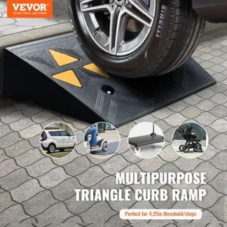 VEVOR Schwellenrampe Vollgummi Türschwellenrampe Max. Tragfähigkeit bis zu 15Tonnen Bordsteinrampe 50x30x10,8cm Rollstuhlrampe Auffahrrampe Gummirampe Geeignet für unebenen Boden Bordsteinkanten VEVOR Schwellenrampe Vollgummi Türschwellenrampe Max. Tragfähigkeit bis zu 15Tonnen Bordsteinrampe 50x30x10,8cm Rollstuhlrampe Auffahrrampe Gummirampe Geeignet für unebenen Boden Bordsteinkanten