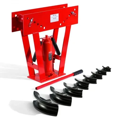 VEVOR Rohrbiegemaschine hydraulisch, 16 Tonnen Rohrbiegegerät, Rohrbieger mit 8 Matrizen (1/2, 3/4, 1, 1-1/4, 1-1/2, 2, 2,5, 3 Zoll), 90-180° verstellbaren Rollen zum Biegen verschiedener Metallarten – Bild 8