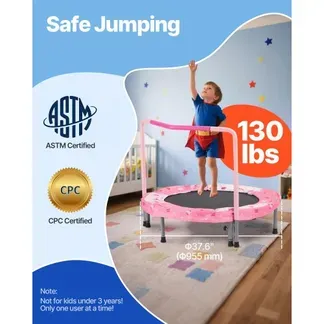VEVOR Kindertrampolin Outdoor-Trampolin 91,44 cm faltbares Trampolin mit Griff, Rebounder-Trampolin Gartentrampolin für Kleinkinder, Geburtstagsgeschenk für Kinder ab 3 Jahren 100 kg belastbar Rot VEVOR Kindertrampolin Outdoor-Trampolin 91,44 cm faltbares Trampolin mit Griff, Rebounder-Trampolin Gartentrampolin für Kleinkinder, Geburtstagsgeschenk für Kinder ab 3 Jahren 100 kg belastbar Rot