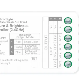 MiBoxer SR2-2 LED Controller 3in1 (Single+CCT(dual white)) DC12/24V 2,4G MiBoxer SR2-2 LED Controller 3in1 (Single+CCT(dual white)) DC12/24V 2,4G