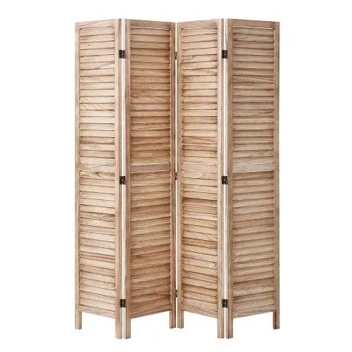 VEVOR Raumteiler Paravent aus Holz 4-teiliger faltbarer Sichtschutz, 170 cm hoher Raumteiler, tragbarer Dekorationsschirm zur Raumtrennung mit europäischer Still für Zuhause Restaurant Schlafzimmer – Bild 8
