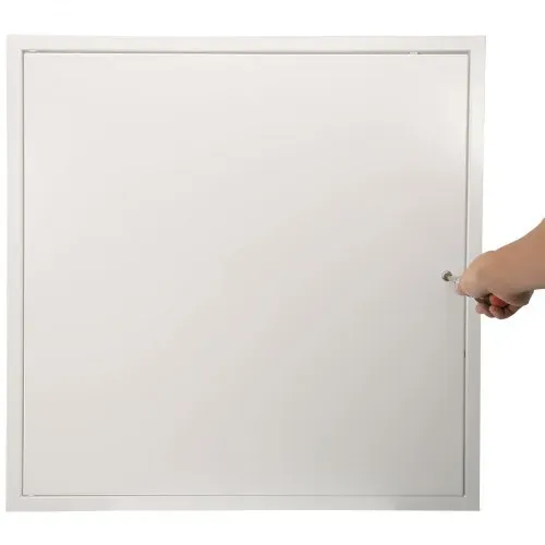 VEVOR Revisionsklappe 613 x 613 mm Revisionstür Verzinktes Stahlblech Trockenbau, 165° Arbeitsbereich Wartungklappe Unterputzklappe Revisionsklappe Nockenriegelschloss, Zugangtür Revisionsplatte – Bild 9