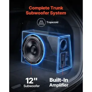 VEVOR Auto Subwoofer Set mit Bestücktem Gehäuse 305 mm, Komplettes Subwoofer- und Verstärkerpaket 245 W RMS, mit Integriertem Verstärker & Verkabelungssatz, Kompakt für Auto-Audiosysteme VEVOR Auto Subwoofer Set mit Bestücktem Gehäuse 305 mm, Komplettes Subwoofer- und Verstärkerpaket 245 W RMS, mit Integriertem Verstärker & Verkabelungssatz, Kompakt für Auto-Audiosysteme