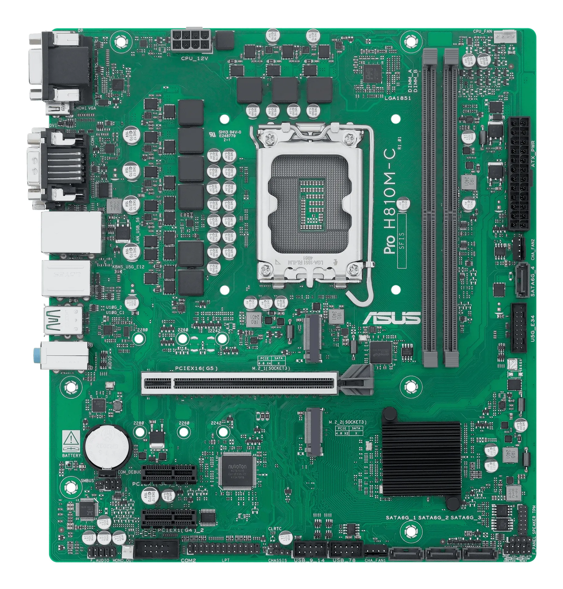 ASUS PRO H810M-C-CSM Intel H810 LGA 1851 (Socket V1) micro ATX – Bild 2