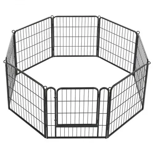 VEVOR Welpenauslauf Welpenfreigehege Laufgitter Welpenzaun 61cm 8-tlg., Spielplatz für Kleine Hunde Katzen & Andere Kleintiere Faltbar Durch die Verschiedenen Formen Vielfältig Einsetzbar – Bild 9