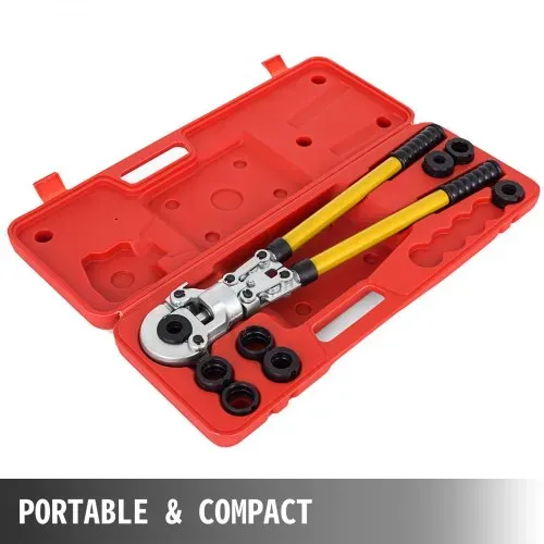 VEVOR Presszange U16, U20, U25, U32, TH16, TH20, TH26, TH32 mm, Crimpzange Presszange 6 T Druckkraft, Rohrpresszange mit um 360° Drehbarem Kopf und Ergonomischem Griff, Rohrcrimpzange Tragbar Ø16-32 m – Bild 5