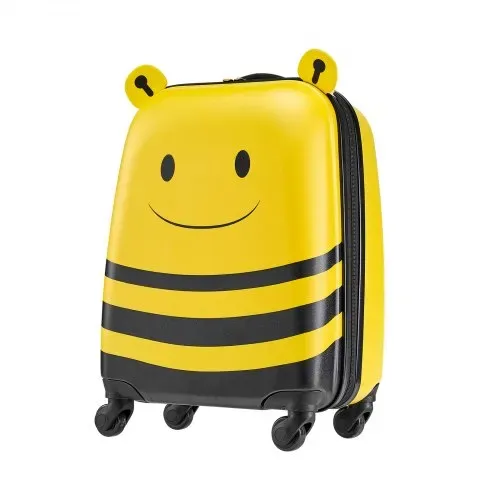 VEVOR 5 tlg. Kinderkoffer Set, 457,2 mm, Hartschalenkoffer mit Kindertrolley, Rucksack, Nackenkissen, Lunchbox & Kofferanhänge, Kofferset fürJungen & Mädchen, praktisch für Reisen Fliegen (Bienen) – Bild 10
