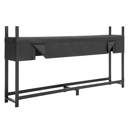 VEVOR Kaminholzregal 1/2 Cord Brennholzregal Feuerholzregal 2440x355x1230mm, für Kamin Terrasse Balkon, Rahmen aus Kohlenstoffstahl Pulverbeschichtet, Tragfähigkeit 1100 kg, Kapazität 904,04 L Schwarz – Bild 9