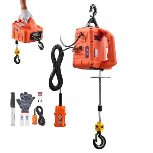 VEVOR Seilwinde Elektrisch 700 kg, 3-in-1 Hebezug 1500 W, Seilhebezug 7,6 m Hubhöhe, Seilzug 5 m/min, mit manueller, kabelgebundener & kabelloser Fernbedienung für Fabrik, Lager & Garage VEVOR Seilwinde Elektrisch 700 kg, 3-in-1 Hebezug 1500 W, Seilhebezug 7,6 m Hubhöhe, Seilzug 5 m/min, mit manueller, kabelgebundener & kabelloser Fernbedienung für Fabrik, Lager & Garage