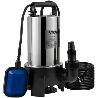 VEVOR Tauchpumpe 1100W Schmutzwasserpumpe 230V Gartenpumpe Durchfluss 333,3L/min Schmutzwassertauchpumpe IPX8 Auslass zuschneidbar zum Pumpen von Wasser aus Schwimmbädern Teichen VEVOR Tauchpumpe 1100W Schmutzwasserpumpe 230V Gartenpumpe Durchfluss 333,3L/min Schmutzwassertauchpumpe IPX8 Auslass zuschneidbar zum Pumpen von Wasser aus Schwimmbädern Teichen