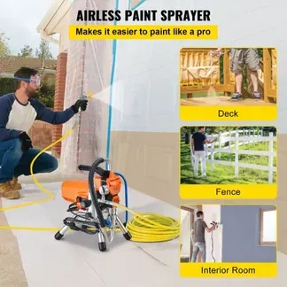 VEVOR Airless-Spritzgerät mit Hochdruckschlauch, 2200-W-Wandstreichpistole, 3000 PSI, 2 l/min, bürstenloser Motor im Lieferumfang enthalten, für Innen- und Außenanstriche, Zaunzubehör VEVOR Airless-Spritzgerät mit Hochdruckschlauch, 2200-W-Wandstreichpistole, 3000 PSI, 2 l/min, bürstenloser Motor im Lieferumfang enthalten, für Innen- und Außenanstriche, Zaunzubehör