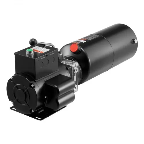 VEVOR Hydraulikpumpe Hydraulikaggregate AC 220 V, 10 Qt einfachwirkende Hydraulikeinheit, 6,3 L/min Ölfluss, max. Förderdruck 22 MPa für Muldenkipper Autowerkstätten Autohebebühnen, schwarz – Bild 8