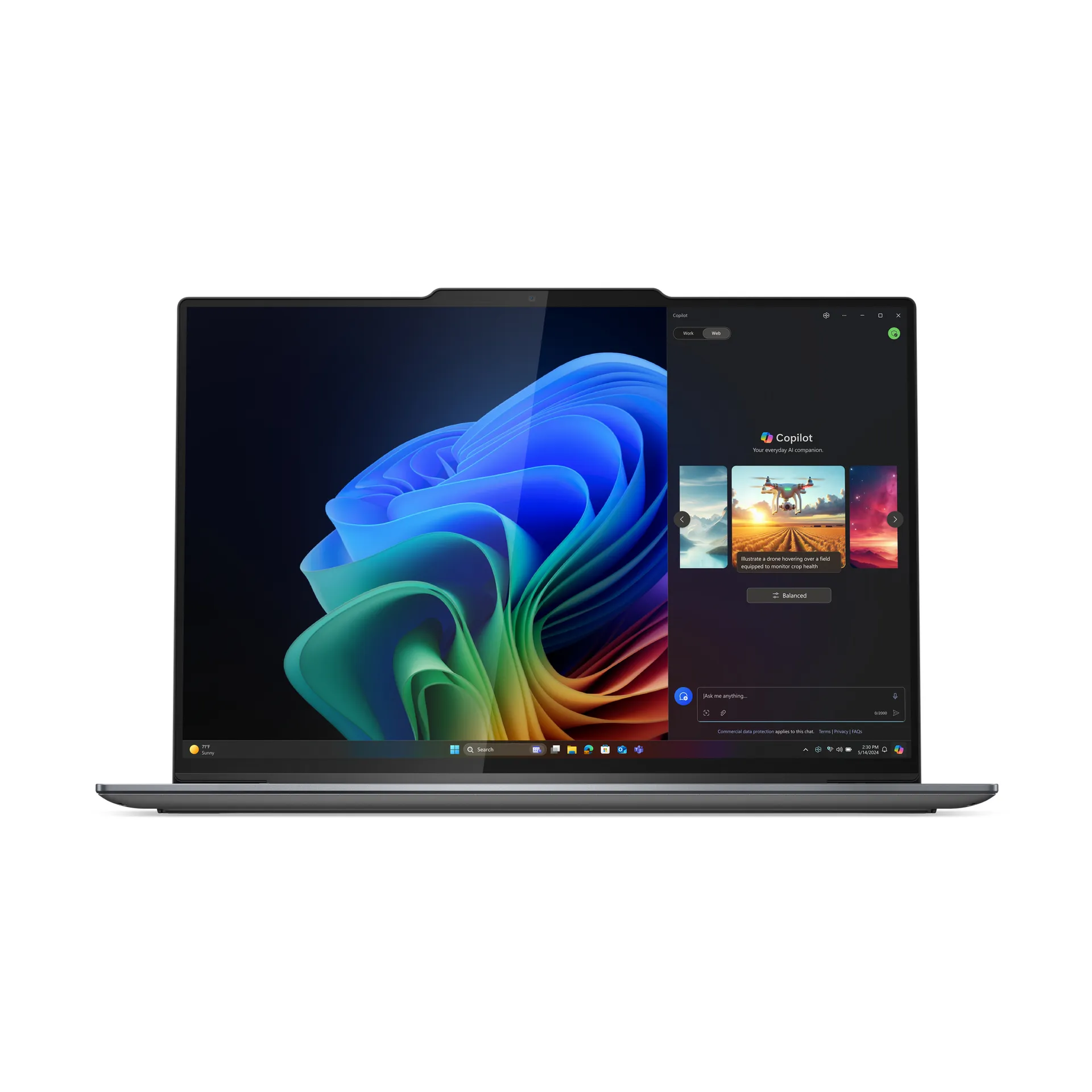 Lenovo ThinkPad X9-14 Gen 1 Copilot+ PC Intel Core Ultra 7 258V Laptop 35,6 cm (14") Touchscreen 2.8K 32 GB LPDDR5x-SDRAM 1 TB SSD Wi-Fi 7 (802.11be) Windows 11 Pro Deutsch Grau – Bild 7