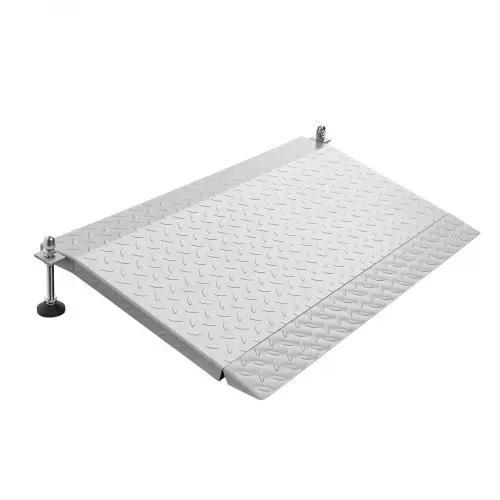 VEVOR Schwellenrampe 980x600mm, 453,6kg Belastbare Rollstuhlrampe mit Verstellbarer Höhe, Rutschfeste Metall-Auffahrschiene, Stabile Auffahrrampe für Rollstuhl Scooter Türschwelle Bordsteine Treppen – Bild 9