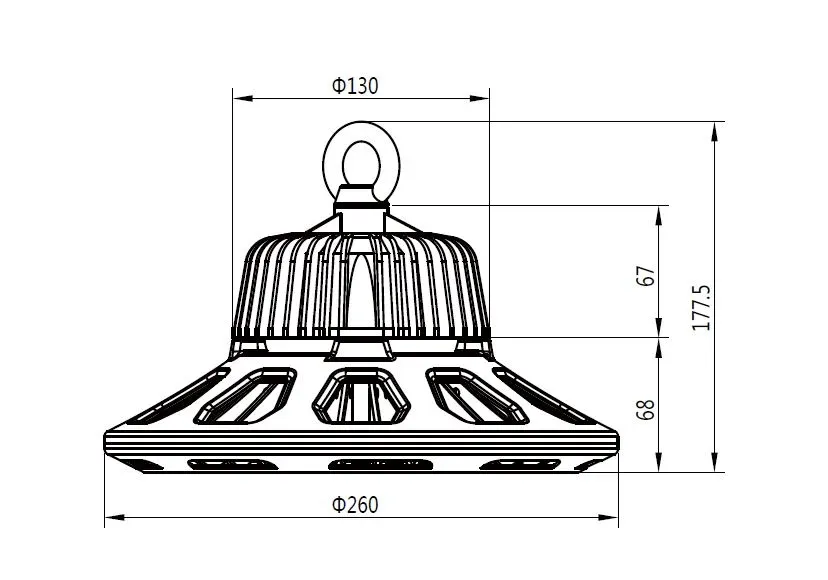 Synergy 21 LED Spot Pendelleuchte UFO 120W für Industrie/Lagerhallen cw 90° – Bild 7