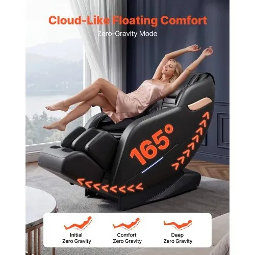 VEVOR Massagesessel, 3D-Zero-Gravity-Relaxsessel mit Ausziehbarer Fußstütze, Automatikprogrammen, Airbags, Heizfunktion für Taille & Beine, Bluetooth-Lautsprecher, Touchscreen für Zuhause & Büro – Bild 4