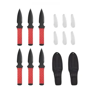 VEVOR Wurfmesser (Einzelkopf) Set 6 Stk. 226 mm Edelstahl, gut ausbalancierte Messer mit schwarzer Nylonschutzscheide, idealer Begleiter für Wurfäxte, robust für Freizeit und Wettkampf VEVOR Wurfmesser (Einzelkopf) Set 6 Stk. 226 mm Edelstahl, gut ausbalancierte Messer mit schwarzer Nylonschutzscheide, idealer Begleiter für Wurfäxte, robust für Freizeit und Wettkampf