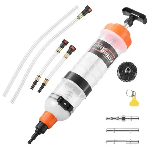 VEVOR Ölabsaugpumpe 1,5 L, Manuelle Ölabsaugspritze, Ölwechselspritze mit Schlauch & Verlängerungsrohren für Ölwechsel, Absaugpumpe für Rasenmäher, Autos, Schiffe, Golfwagen & Motorräder VEVOR Ölabsaugpumpe 1,5 L, Manuelle Ölabsaugspritze, Ölwechselspritze mit Schlauch & Verlängerungsrohren für Ölwechsel, Absaugpumpe für Rasenmäher, Autos, Schiffe, Golfwagen & Motorräder