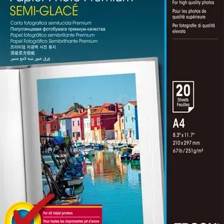 Epson Premium Semi-Gloss Photo Paper – A4 – 20 Blätter Epson Premium Semi-Gloss Photo Paper – A4 – 20 Blätter