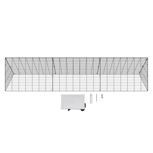 VEVOR Hühnertunnel, 300 x 71 x 61,5 cm Hühnerkäfig für den Hof, tragbare Hühnertunnel für den Außenbereich, einfache Installation, Hühnerstall-Auslauf, geeignet für Hühner, Enten, Kaninchen – Bild 8