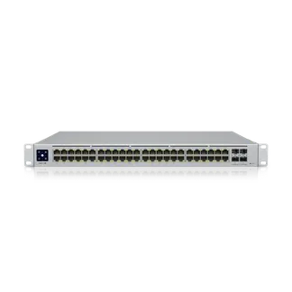 Ubiquiti Switch full managed Layer3 52 Port • 48x GbE • PoE Budget 600W • 8xPoE bt • 40xPoE at • 4x SFP+ • 19″ • UniFi • USW-Pro-48-POE Ubiquiti Switch full managed Layer3 52 Port • 48x GbE • PoE Budget 600W • 8xPoE bt • 40xPoE at • 4x SFP+ • 19″ • UniFi • USW-Pro-48-POE