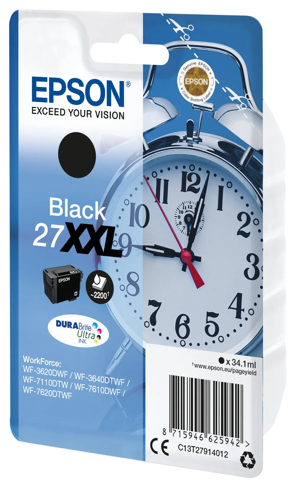 Epson Alarm clock Singlepack Black 27XXL DURABrite Ultra Ink – Bild 2