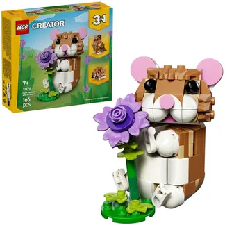 31376 Creator 3-in-1 Niedlicher Hamster mit Blume, Konstruktionsspielzeug 31376 Creator 3-in-1 Niedlicher Hamster mit Blume, Konstruktionsspielzeug