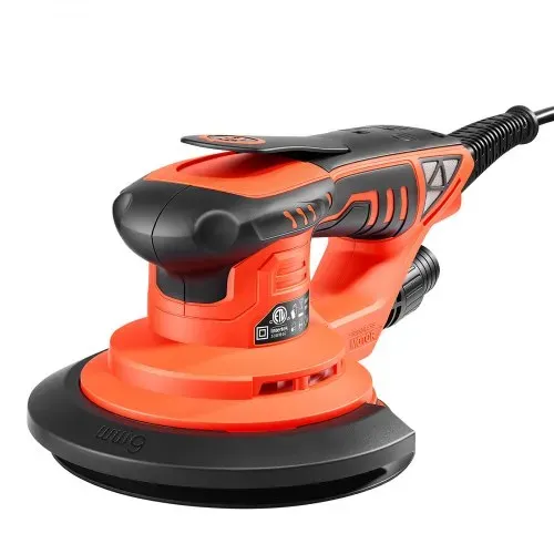 VEVOR 400W Bürstenloser Exzenterschleifer mit 127mm & 152mm Schleifteller, 4000-10000U/min, 7 Stufige Drehzahlregelung, 20 Schleifpapiere, Staubbeutel, 4m Netzkabel, Handschleifer für Holzbearbeitung – Bild 9