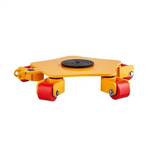 VEVOR Maschinenroller, 4 T, Maschinen-Transportroller, Maschinen-Transportroller mit 360°-Drehkappe und PU-Lenkrollen, Schwerlast-Industriemaschinen-Möbelwagen mit Griff für Lager, Werkstatt – Bild 8