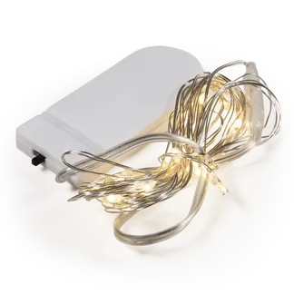 LED Draht-Lichterkette McShine “Micro“ 20 LEDs, warmweiß, Batteriebetrieb LED Draht-Lichterkette McShine “Micro“ 20 LEDs, warmweiß, Batteriebetrieb