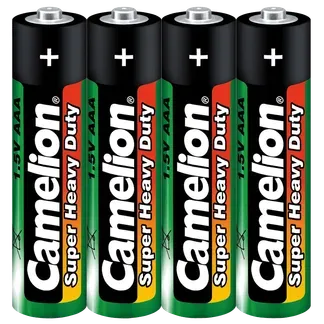 Micro-Batterie CAMELION Super Heavy Duty, 1,5 V, Typ AAA/R03, 4er-Pack Micro-Batterie CAMELION Super Heavy Duty, 1,5 V, Typ AAA/R03, 4er-Pack