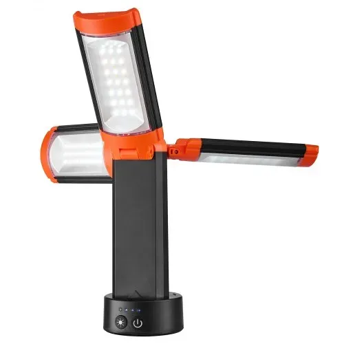 VEVOR Baustrahler LED mit Stativ, Arbeitsleuchte, 13,2 Ah, wiederaufladbares Campinglicht, mit 3 Lampenköpfen, abnehmbarem Stativständer, 2200 LM 3000 K-6500 K dimmbar, Beleuchtung für Baustelle – Bild 9