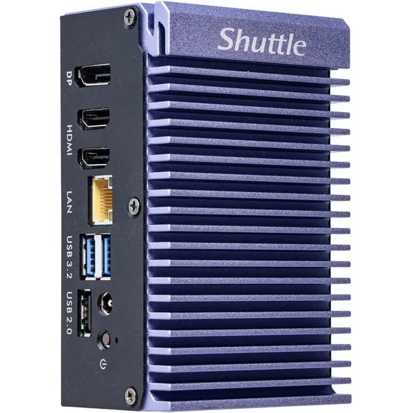 Shuttle Edge PC SPCEL12 , Intel Celeron J6412 , 2x HDMI, 1x DP, 2x 2.5G LAN, 1x DDR4, 1x Micro SD card reader, 1x Nano SIM slot, 3x USB, 2x M.2 (SATA), 12-20V , 24/7 Dauerbetrieb, lüfterlos, inkl. VESA Befestigung Shuttle Edge PC SPCEL12 , Intel Celeron J6412 , 2x HDMI, 1x DP, 2x 2.5G LAN, 1x DDR4, 1x Micro SD card reader, 1x Nano SIM slot, 3x USB, 2x M.2 (SATA), 12-20V , 24/7 Dauerbetrieb, lüfterlos, inkl. VESA Befestigung