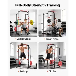 VEVOR Power Cage Power Rack, multifunktionales Squat-Rack mit verstellbarer Höhe, Heimfitnessgerät für Krafttraining mit J-Haken & weiteren Fitnessaufsätzen für Bankdrücken Klimmzüge Dips VEVOR Power Cage Power Rack, multifunktionales Squat-Rack mit verstellbarer Höhe, Heimfitnessgerät für Krafttraining mit J-Haken & weiteren Fitnessaufsätzen für Bankdrücken Klimmzüge Dips