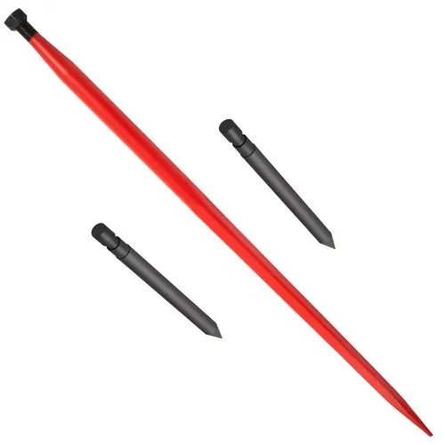 VEVOR Frontladerzinken, 125 cm, Zinken, 1360 kg Kapazität, schnell anzubringender Ballenspieß, quadratische Heuballenspeere, 1 3/4 Zoll breit, rot beschichtet, Ballengabel mit 2 Stabilisatoren – Bild 10