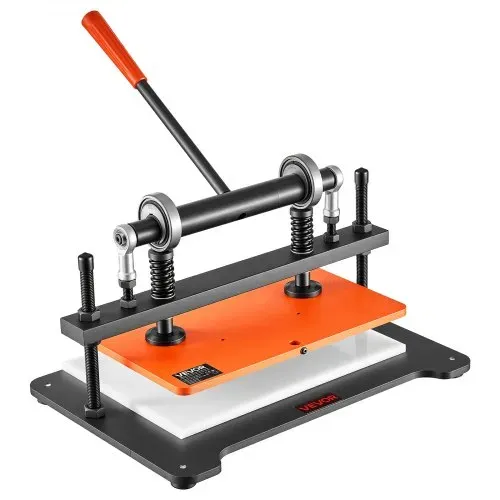 VEVOR Leder Stanzmaschine 360x260 mm Lederschneidemaschine Lochmaschine, Handpresse zum Prägen & Stanzen von Leder Stoff Papier Silikon, 1,5 t Druck, 12 mm Hub, Zwei Führungswellen Stahlkonstruktion – Bild 8