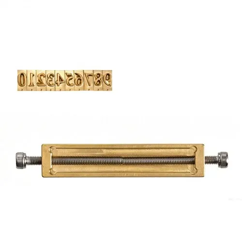 VEVOR Heißpräge-Zahlen Messing-Prägewerkzeuge 10-tlg. Set Zahlenprägeform, Kompatibel mit VEVOR Stanzmaschine, 0 bis 9, T-Nut-Design, mit Rahmen Sechskantschlüssel Muttern Schrauben Halterung Pinzette – Bild 8