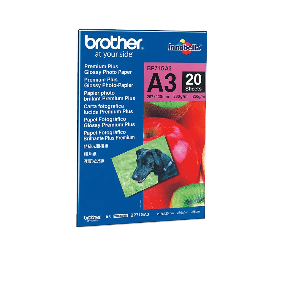 Brother BP71GA3 Fotopapier A3 Blau, Rot Glanz Brother BP71GA3 Fotopapier A3 Blau, Rot Glanz
