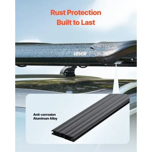 VEVOR Dachgepäckträgerkorb Autodachkorb (1216 x 1020 x 142 mm) universeller Dachgepäckträger aus rostfreiem legiertem Stahl (68 kg Max Tragkraft), Autodach-Gepäckträger für SUV Lkw – Bild 3