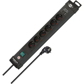 Premium-Line Steckdosenleiste 6-fach, 2x USB Premium-Line Steckdosenleiste 6-fach, 2x USB