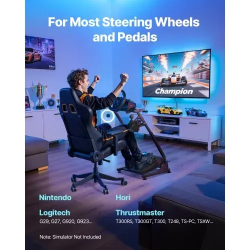 VEVOR Lenkradständer verstellbarer & faltbarer Simulatorständer für Logitech G29 G27 G920 G923, Thrustmaster T300RS T300GT T248 TS-PC TSXW Gaming Cockpit, Pedalsimulator nicht enthalten VEVOR Lenkradständer verstellbarer & faltbarer Simulatorständer für Logitech G29 G27 G920 G923, Thrustmaster T300RS T300GT T248 TS-PC TSXW Gaming Cockpit, Pedalsimulator nicht enthalten