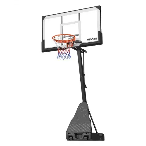 VEVOR tragbarer Basketballständer, 2,3-3,05 m höhenverstellbarer (manuell) Basketballkorb, Basketballanlage mit 139 cm PC-Rückwand, Basketballkorsystem Backboard-Set für Terrassen Schulen – Bild 8