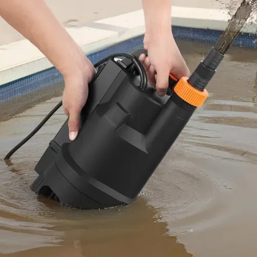 VEVOR 690W Tauchpumpe, 17500L/h, PP-GF20 Schmutzwasserpumpe für Abwasser, Schmutzwasser & sauberes Wasser mit automatischem Schwimmerschalter, 9m Förderhöhe, für Pools Teiche überflutete Bereiche – Bild 7